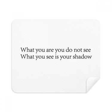 Imagem de Poetry What You See is Shadow Pano de limpeza Limpador de tela 2 peças Tecido de camurça