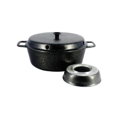 Imagem de Forma Para Bolo Craqueada Com Cone Alumínio Fundido 26cm