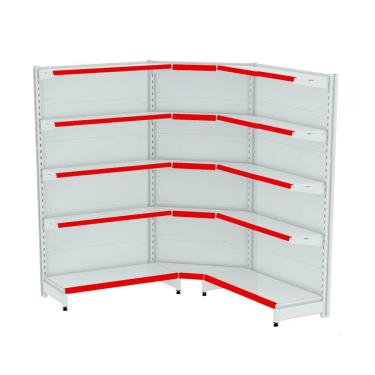 Imagem de Gondola Parede 170 Amapa Flex Kit 2 Metros 1 Canto Branco Vm