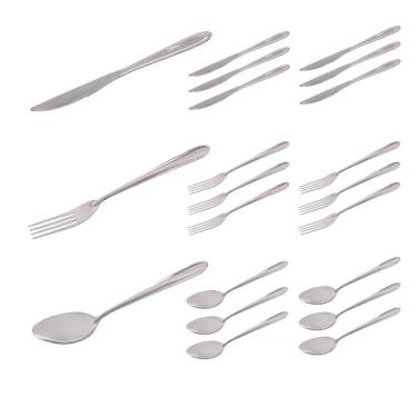 Imagem de 18 Talheres Garfo Colher Faca Inox Bufffet Restaurante Bar