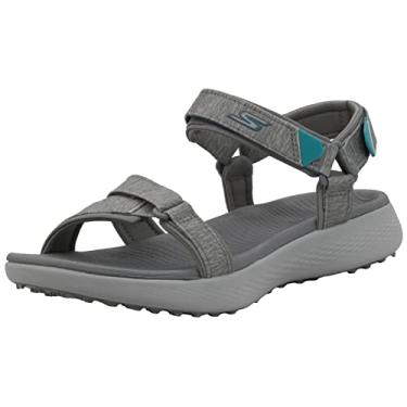 Imagem de Skechers Sapato feminino 600 Spikeless golfe, Cinza/turquesa, 8