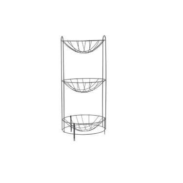 Imagem de Fruteira Tripla Black Em Aço - Arthi