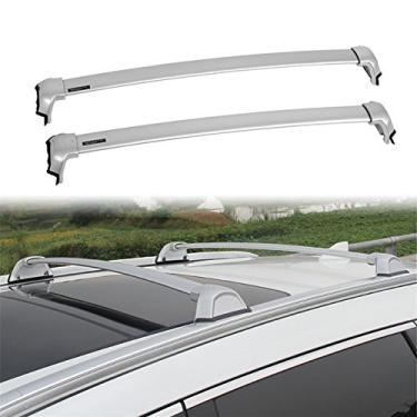 Imagem de UDP 2 peças barras transversais de alumínio bagagens bagagens rack de teto barra de trilho prata adequado para Honda CRV CR-V 2017-2020