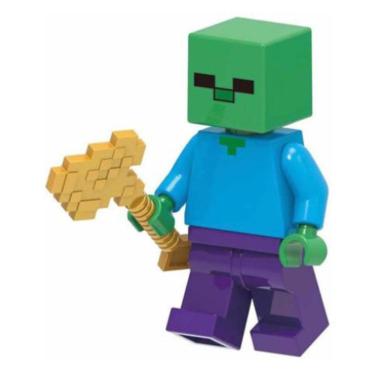 Imagem de Boneco Minifigure Blocos De Montar Zumbi Minecraft