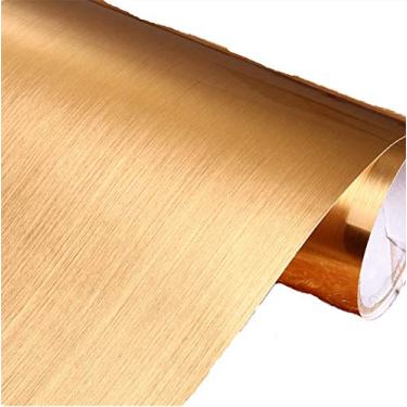 Imagem de (Gold) - Amao Metal Texture Contact Paper Film Vinyl Autoadesivo Peel-stick Backsplash removivel 60cm x 200cm (Gold)