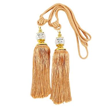 Imagem de 2 peças Cortina de borla para decoração de casa alças de bola de plástico suporte para acessórios de cortina acessórios fivela corda, 02