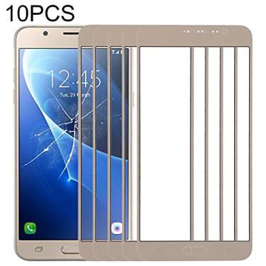 Imagem de HUANGYUNCHAO Acessórios telefônicos 10 pcs Lente de vidro externo da tela frontal para Samsung Galaxy J7, J710F, J710FN, J710M / MN, J7108 Substituição do telefone celular