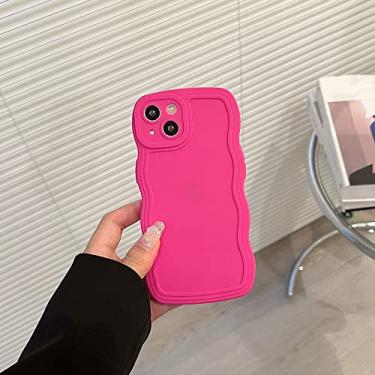 Imagem de Capa de telefone de silicone encaracolado ondulado líquido original de luxo para iphone 13 12 11 14 pro max x xr xs max soft case, rosa vermelha, para iphone xr