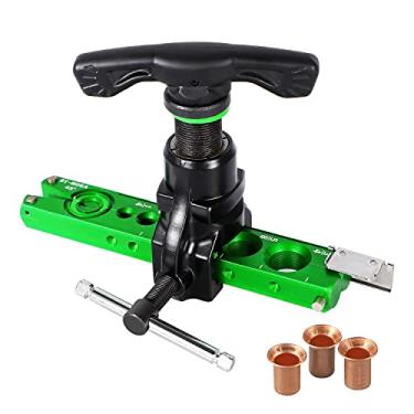 Imagem de Bonvosion Ferramenta de alargamento de tubo de 1/4" - 3/4" Ferramenta de refrigeração tipo excêntrico de 45° com peça de parada para tubos de aço inoxidável de cobre e alumínio (tipo de polegada)