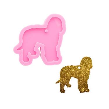 Imagem de Angel Wings Molde de silicone para cachorro para fundição de resina estilo animal de estimação resina epóxi artesanato moldes de silicone argila polímero chaveiro pingente molde faça você mesmo molde de silicone