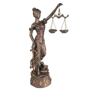 Imagem de Themis Deusa da Justiça com Balança Estátua luxo Decorativa resina Grande