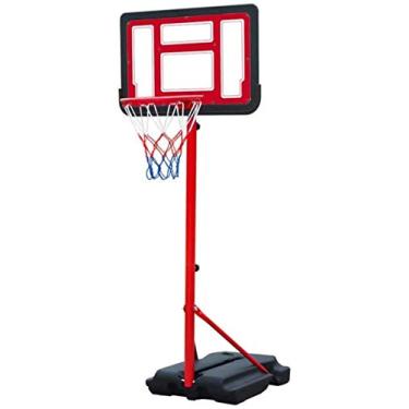 Imagem de Altura vitalícia ajustável 140-200 cm sistema de basquete infantil aro de basquete doméstico ao ar livre adolescentes adulto à prova de estilhaçamento conjunto atualizado