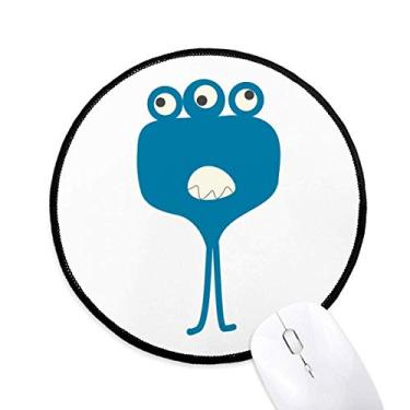 Imagem de DIYthinker Universo e Alien Monster Mouse Pad Desktop Office Tapete redondo para computador