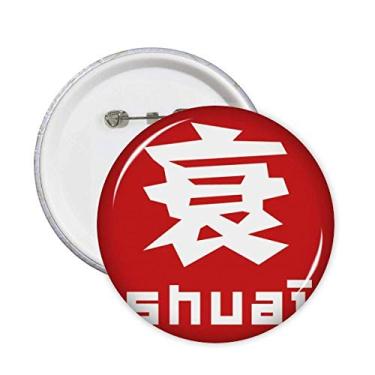 Imagem de Chinês Reclinado Personagem China Alfinetes Emblema Botão Decoração Acessório 5 peças