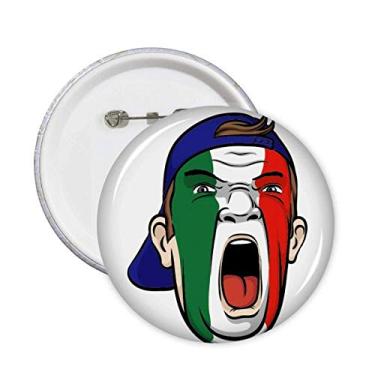 Imagem de Broche de cabeça de maquiagem com bandeira da Itália 5 peças