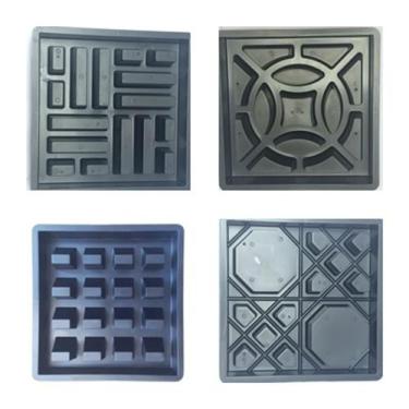 Imagem de 4 Formas Plásticas Elemento Vazado Cobogó Cimento 39X39x7cm - Brasfort