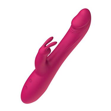 Imagem de Vibrador Feminino de Coelho Telescópico Masturbador Ponto G Estimulador do Clitóris Erótivo 13 Modos (Vermelho)