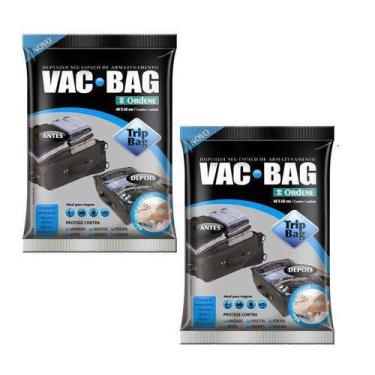 Imagem de Kit 2 Sacos A Vacuo Vac Bag Trip Bag 60X40 Ordene