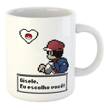 Imagem de Caneca Personalizada Presente Namorados Eu Escolho Você 8bit