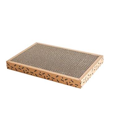 Imagem de Cicilin Premium Cat Scratcher Brinquedos de sisal para gatos e gatos, almofada de raspagem, extra grande, não mais rasgada, com erva de gato (pequena espinha de peixe)