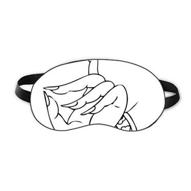 Imagem de Alfândega mão padrão de desenho sono, protetor de olhos macio para noite