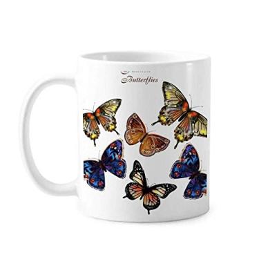 Imagem de Borboletas com , caneca de cerâmica e porcelana para café