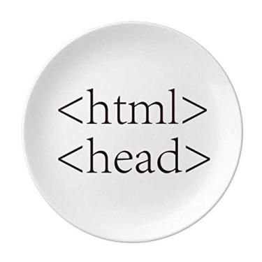 Imagem de Programmer Program Declaração HTML Prato Decorativo de Porcelana Salver Prato de Jantar
