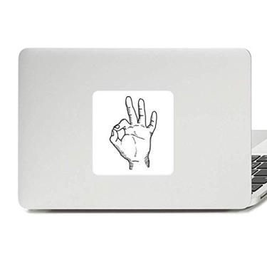 Imagem de Desenho de linha OK padrão de gesto decalque vinil paster laptop decoração PC