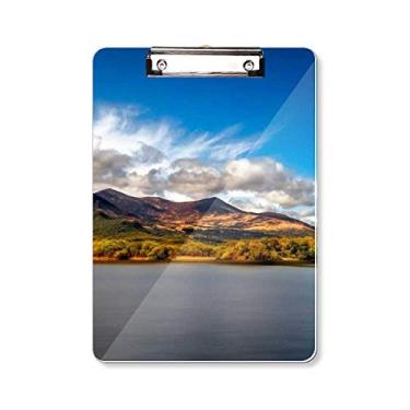 Imagem de Mountain Crystal Lake Science Nature Scenery Prancheta pasta para escrita A4