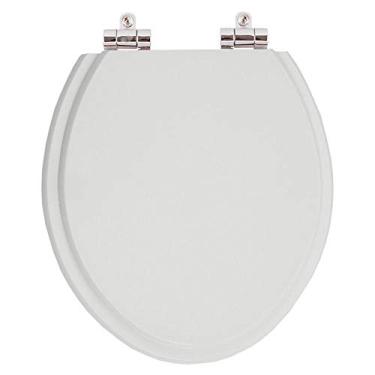 Imagem de Assento Sanitario Poliester com Amortecedor Convencional | Oval Cinza Claro para vaso Deca