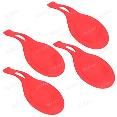 Imagem de Genérico Kit 4 Descansos Para Talheres em Silicone Flexível e Maleável