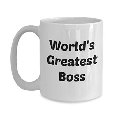 Imagem de Caneca Worlds Greatest Boss - Caneca Worlds Best Boss - Caneca de café de cacau quente divertido - ideia de presente de aniversário