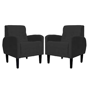 Imagem de Kit 02 Poltronas Luiza Para Escritório Suede Cores - DS Estofados