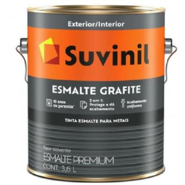 Imagem de Tinta Esmalte Premium Fosca Para Ferro Grafite Suvinil 3,6L