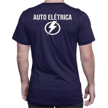 Imagem de Camiseta Auto Elétrica Camisa Trabalho Uniforme Carros Logo Frente E C