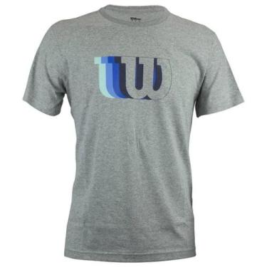 Imagem de Camiseta Wilson W Masculino - Cinza E Azul