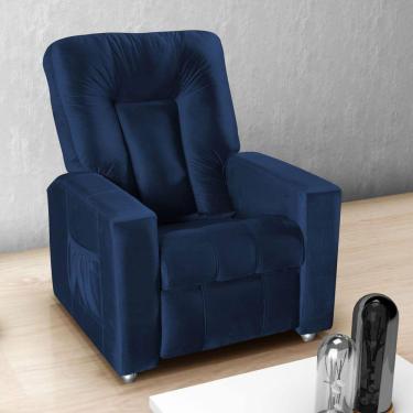 Imagem de Poltrona Reclinável Pallas MX5 Matrix Veludo/Azul