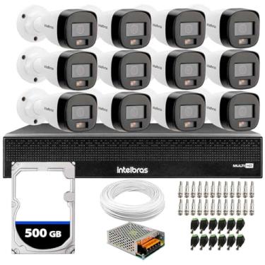Imagem de Kit 12 Câmeras Intelbras VHD 1220 B G7 Full Color Bullet Full HD 1080p Multi HD IR 20m + Dvr Intelbras MHDX 3116-C 16 Canais + HD 500GB
