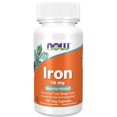 Imagem de NOW Foods - Ferro (ferro quelado Ferrochel) 18 mg. - 120 cápsulas vegetais