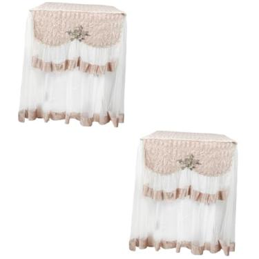 Imagem de OSALADI 2 Peças De Capa De Secadora De Renda Decorativa Protetor De Lavadora Capas De Secadora Capas De Lavadora Decoraciones Para Uñas Ge Secador Macrame Decoração Chique Poliéster