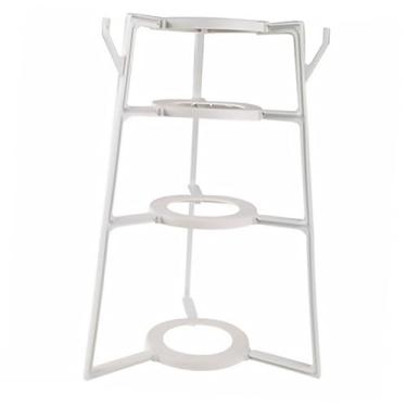 Imagem de HOMSFOU Rack Organizador De Panelas Com 4 Potes Rack Organizador De Panelas Organizador De Panelas Suporte De Rack Organizador De Panelas Prateleiras De Plástico Prateleira De