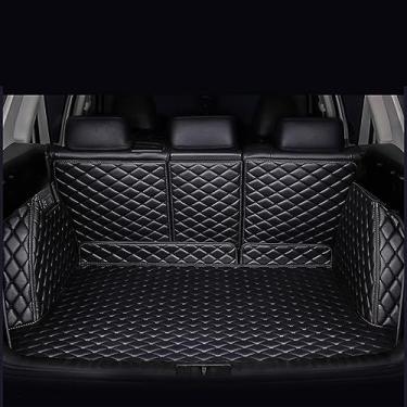 Imagem de Forro de bota de cobertura total para carro, para Nissan X-Trial 2017-2023 7 assentos antiderrapante à prova d'água tapetes de couro protetor de porta-malas traseiro, acessórios para carro, preto