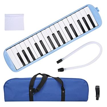 Imagem de Órgão bucal de teclas Órgão bucal, instrumento melódico de teclas, estudante, crianças, sala de aula, iniciante, adulto, tocando, instrumento, preto e branco, instrumento de teclado para