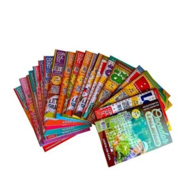 Imagem de Kit Caça Palavras + Cruzadas com 30 (unidades) - Capa, Editora e Autor Diversos - Sem Repetição