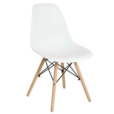 Imagem de Cadeira Eiffel em Plástico com Pés de Madeira RF1833 Mozaic