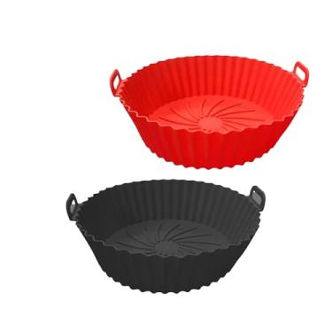 Imagem de 2 Formas para Air Fryer Silicone Redonda Com Alças