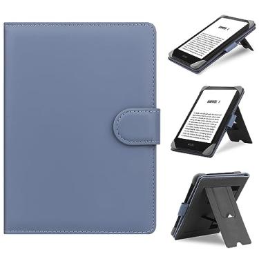 Imagem de HoYiXi Capa universal compatível com Kobo/Pocketbook/Tolino/Sony E-Book eReader Kindle Paperwhite/Kobo Clara HD/Kobo Clara 2E capa de couro para e-book de 6 a 6,8 polegadas, roxo