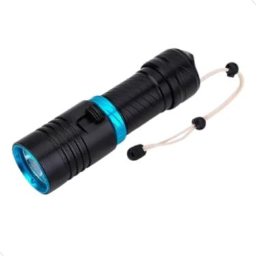 Imagem de Lanterna Mergulho Profissional Recarregável Portátil Leve A Prova D'água Luzes Submersíveis Mundo Compras