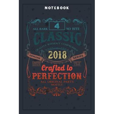 Imagem de Notebook Planner Vintage 2018 Limited Edition Gift 4 Years Old 4th Birthday: Planning, Budget, Homeschool,6x9 in , Tax, Goal, Hourly, College, Small Business