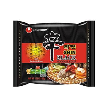 Imagem de Lamen Coreano Shin Black Ramyun Picante Carne e Legumes - 130 gramas
